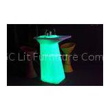 Remote control LED Cocktail Table , Glowing table furniture