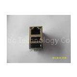 10/100base 1X1 Tab Down Transformer RJ45 Single Port, 8P8C Dip 90 Degree With LED thumbnail-1