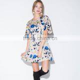 Short Sleeve Floral Printed A-line Dresses for Womens Plus Size Fit and Flare Cloak Dress Womens Summer Going Out Dresses Femme thumbnail-2