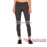 Cheap Women Dusty Charcoal Cutout Side Sports Fitness Yoga Leggings thumbnail-1