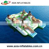 Inflatable Water Party Floating Island on Lake Or Pool
