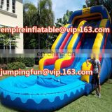 Colorful medium size inflatables, inflatable slide with pool commercial inflatable water slide ID-SLM071