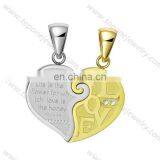2017 Stainless Steel Christmas Jewellery Pendant for Couple Love thumbnail-3