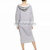 Thin Cotton Fleece Blank Wholesale Solid Color Woman Hoodie thumbnail-3