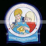 Wholesale Custom Private Woven Logo Badge for School Uniform thumbnail-2