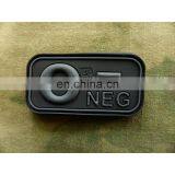 Manufacturer Blood Types PVC Patch Glow-In-The-Dark Rubber Patch With Hooks And Loops thumbnail-5