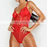 Fashion Sexy Deep V Lace Jumpsuits Hot Sale Neon Green Patchwork Bodysuit Women Body Dentelle Shorts Playsuits Backless Outfits thumbnail-5