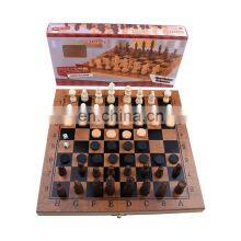 Wooden 15 Inch Luxury Chess Set Handmade Oem Chess Board Portable Wooden Chess Factory