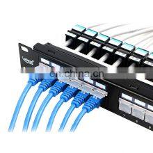 MT-4024 19 Inch Type 24 Port Cat6 Cat5e LED Patch Panel thumbnail-2