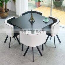 Factory Modern Luxury Hot Sale Saving Place Coffee Table Sets Leisure Round Dining Tables And 4 Chairs Set thumbnail-2