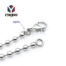 Fashion High Quality Metal Necklace Ball Chain With Lobster Clasp thumbnail-4