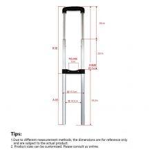 Customized Wholesale Pull Rod Accessories Luggage Telescopic Pull Rod Three Section Two Section Pull Rod Aluminum Alloy thumbnail-4