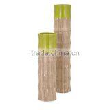 High Quality Best Selling Eco Friendly Spun Bamboo Laccquer Ombre Style Green Vase From Vietnam thumbnail-1