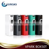 Shenzhen Vpark 50w box mod vape mechanical mod,temperature control box mod,dry herb vaporizer mod box mod temp e cig mod gift
