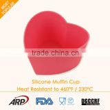 High Quality Heart-shaped Muffin Cup Cake Decoration Mold Silicone Cake Mold