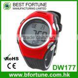 DW177_RD Red Color Digital Rubber Chrono, Timer, Alarm ,body Fit Heart Rate Monitor Watch thumbnail-1