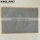 Kikiland design promotional solid plain polyester fabric placemats