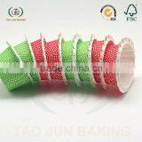 Coated Paper Baking Cupcake Liners Cups Jag Edge Polka Dots Printed thumbnail-2
