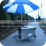 2014 Brand New Simple Small Two Bicycle Wheels Bike Axle Hot Dog Push Cart for Sale XR-HD100 A