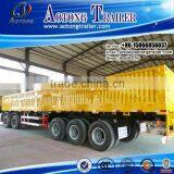 3 Axle 60ton Flatbed Semi Trailer to Transport All Kinds of Containers,with Side Wall Optional to Transport Cargos thumbnail-1