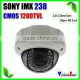 Sony CMOS Surveliance Camera Varifocal Zoom Lens Outdoor Security Camera Dome Security Camera1200TVL thumbnail-1