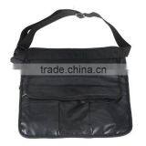 Black PU Leather Cosmetic Brush Bag, Cosmetic Belt Bag With Belt Strap thumbnail-2