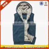 Wholesale Warm Plain Blank Sleeveless Hoodies for Women (YCH-B0145) thumbnail-1