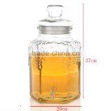 4L Glass Juice Bottle, New Design Glass Beverage Dispenser Made in China thumbnail-2