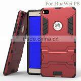 New Products 2016 High Quality 2 In1 TPU+PC Kickstand Protective Case for HuaWei P8, for Huawei p8 Case With 6 Colors thumbnail-3