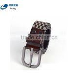 Top Quality Genuine Leather Canvas Fabric Belt For Women thumbnail-2