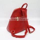 Newest Design Fashionable Red Litchi Pattern Genuine Leather Backpack for Lady thumbnail-5