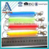 Elastic Spring Coiled Plastic Key Chain Key Ring Spiral Strap Stretchy Lanyard thumbnail-1