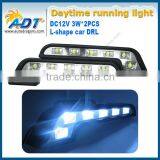2 Pcs White Bright 6 LED Car Driving Lamp Fog DRL Daytime Running Lights 12v