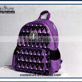 2015 China Supplier Own Brand PU Leather Daily Waterproof Backpack for Teens thumbnail-3