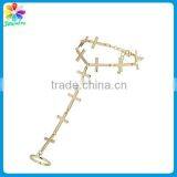 Multi Layers Gothic Punk Style Beaded Women Lady Brand Rose Gold Bracelet thumbnail-3