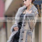 European Style Lamb Fur With Geniune Leather Jackets Women's Double Face Overcoats Garments