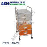Plastic Storage Cart Drawer Organizer With Wheels thumbnail-1