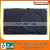 JOY cheap black rectangle/square slate dinner plate mats