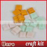 10mm Cream Color Vitreous Glass DIY Mosaic Tile thumbnail-1