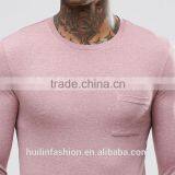 t Shirt Manufacturer Bangladesh Muscle Slim Fit Crew Neck Plain Pink Long Sleeve t Shirt thumbnail-3