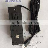 US Standard Recessed Mounted 2-outlet With 2 Combined USB Port thumbnail-2