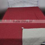 Custom Red Embroidery Quilt Fancy Red Quilt Set