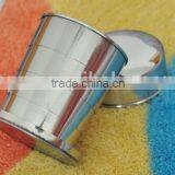 Stackable Easy Taking 140ml Leak-proof Eco-friendly FDA LFGB Fodable Stainless Steel Beer Mug Cup Tumbler thumbnail-1