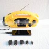 Solar Charge With FM,AM MP3 Multifunction LED Rechargeable Emergencylight New Portable Solar Flashlight Radio Solar Radio