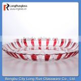 LongRun hot sale clear colored glass fruit plate