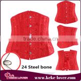 BU2687 New arrival and good quality 24 Steel bone Corsets bandage corset plus size red white black women sexy corsets