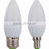 Aluminum Heat Sink E27/b22/e14 Led Candle Lighting 3w Led Candle Lamp E14 Dimmable