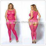 Paypal Accept Pink Leopard Patterned Garter Dress Sexy Transparent Body Stocking thumbnail-1