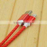 Wholesale Pngxe New Design Multi-color Leather Braided Usb Cable for IPhone thumbnail-2