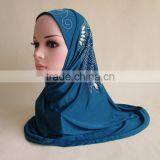 Beaded Hijab Fashion Modern Shinny Scarf Muslim Shawl Hijab thumbnail-3